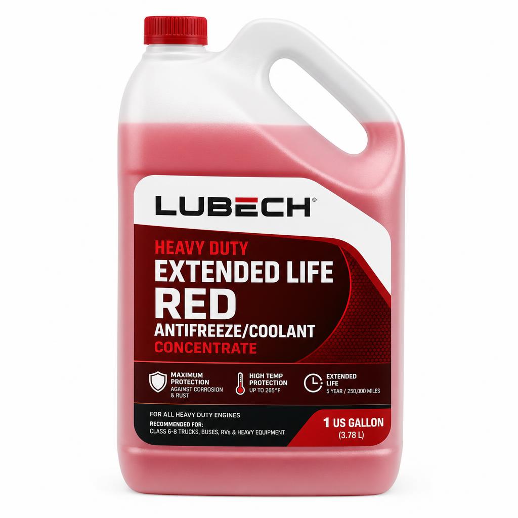 LUBECH heavy duty extended life red antifreeze coolant one gallon jug