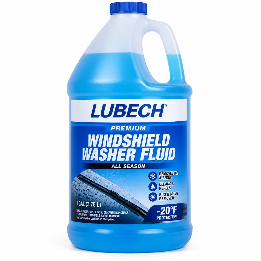 LUBECH blue windshield washer fluid one gallon jug